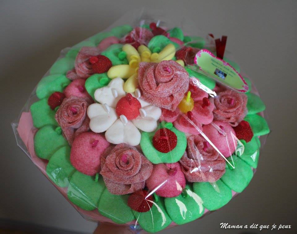 Gâteau de bonbons Bouquet mixte - Latelierdessoeurettes